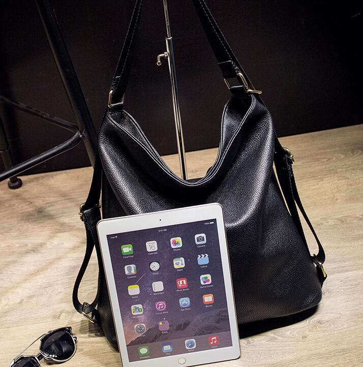 Winter Damen Umhängetaschen Rucksäcke Damen Umhängetasche DamenHandtaschen Rucksack schwarzes Leder