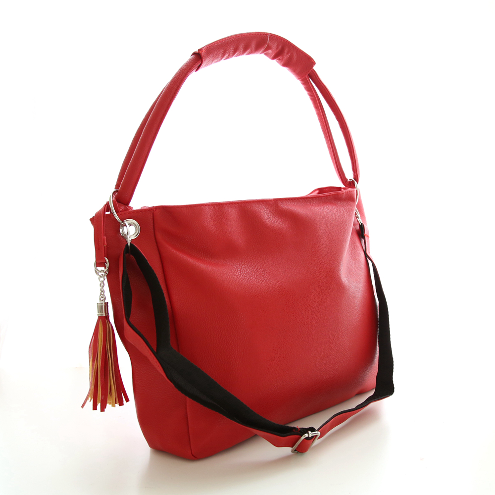 Herold Quaste Damen Hobos Tasche Pu Leder Damen Handtasche Lässig Damen Messenger Taschen Trage Feste Top Griff