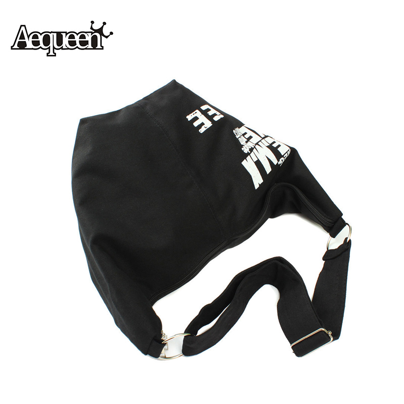 Heiße Damen Brief Schultertasche Reißverschluss Unregelmäßige Leinwand Crossedbody Damen Weibliche