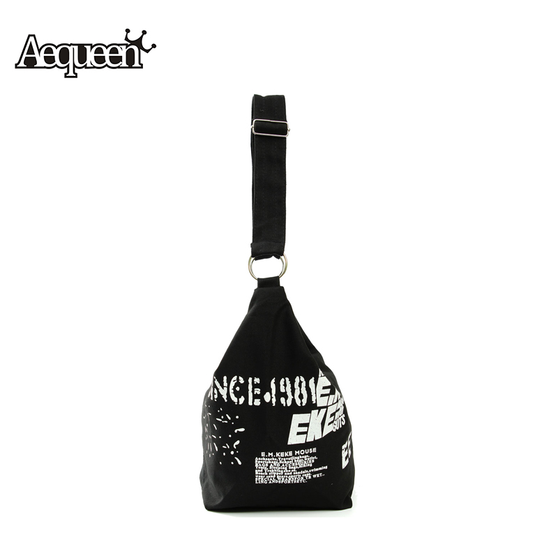 Heiße Damen Brief Schultertasche Reißverschluss Unregelmäßige Leinwand Crossedbody Damen Weibliche