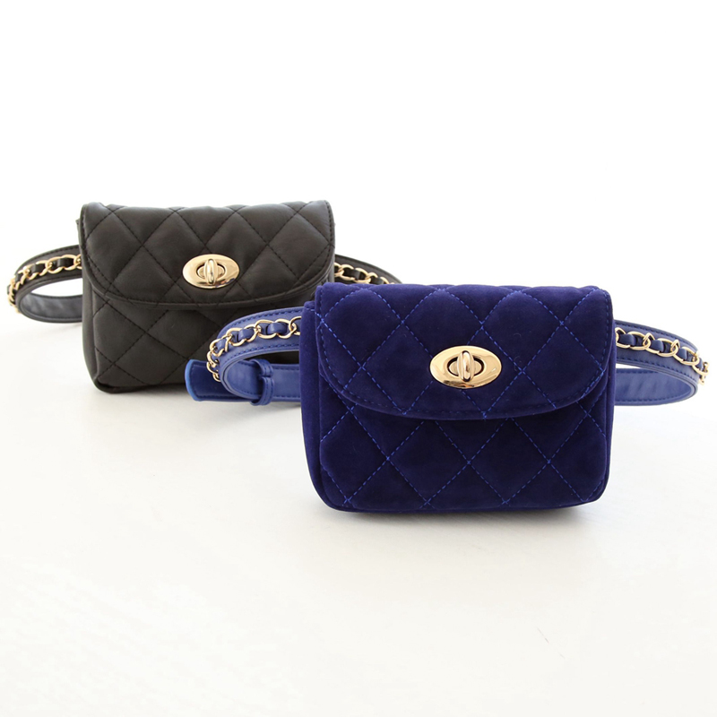 Neue Nette Damen Taille Gürtel Tasche ModeKette Gürteltasche Plaid Kleine Damen Tasche Reisetasche Trunk Bag