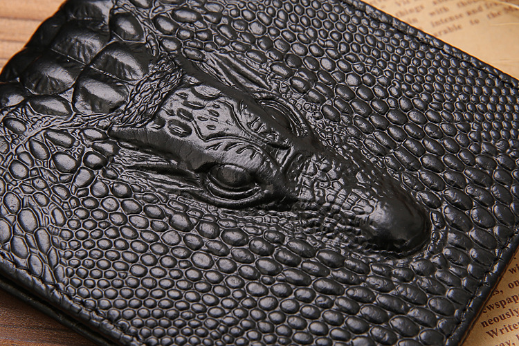 KrokodilLeder Brieftasche Herren Brieftasche Männlichen Echtem Kurze Mode kurze Herren Brieftaschen