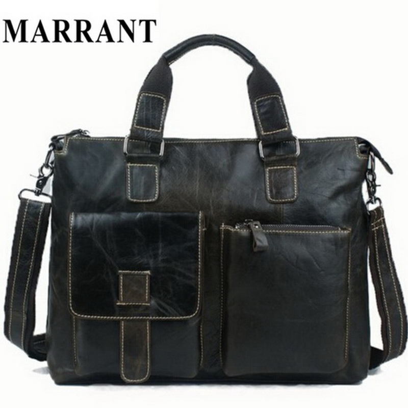 Echtes Leder Herren Tasche Vintage ölwachs Herren Aktentasche Umhängetasche bussiness laptop Tasche