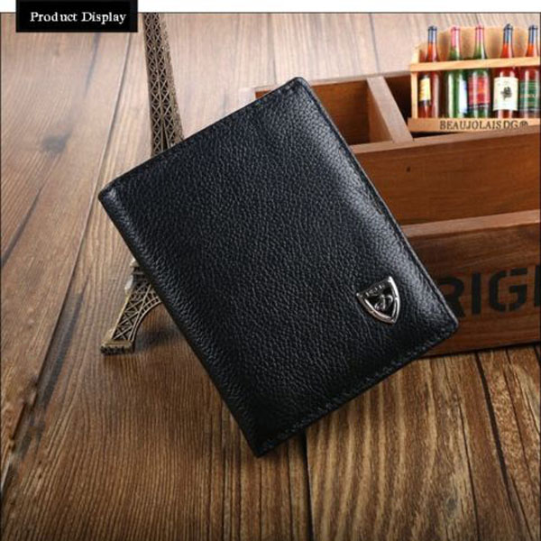 1 stück Hochwertige Mode Für Herren RindsLeder Brieftasche ID Kartenhalter Bifold Mini Brieftasche