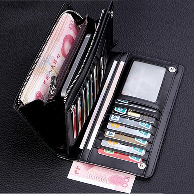 Mit Reißverschluss  Herren Brieftaschen berühmte marke Handtasche lange dünne Brieftaschen