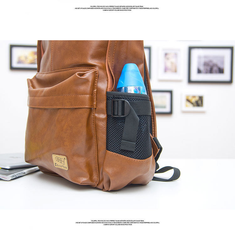 top qualität marke mode schwarz echtes Leder Herren Rucksäcke adrette braun Damen Rucksack bolsas