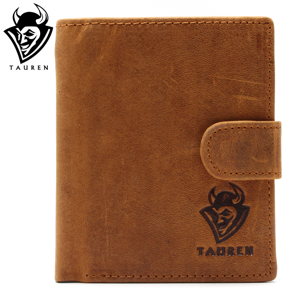 Herren Geldbörsen Marke Vintage Designer Echte öl Wachs Leder RindsLeder Kurze Bifold Geldbörse Karte