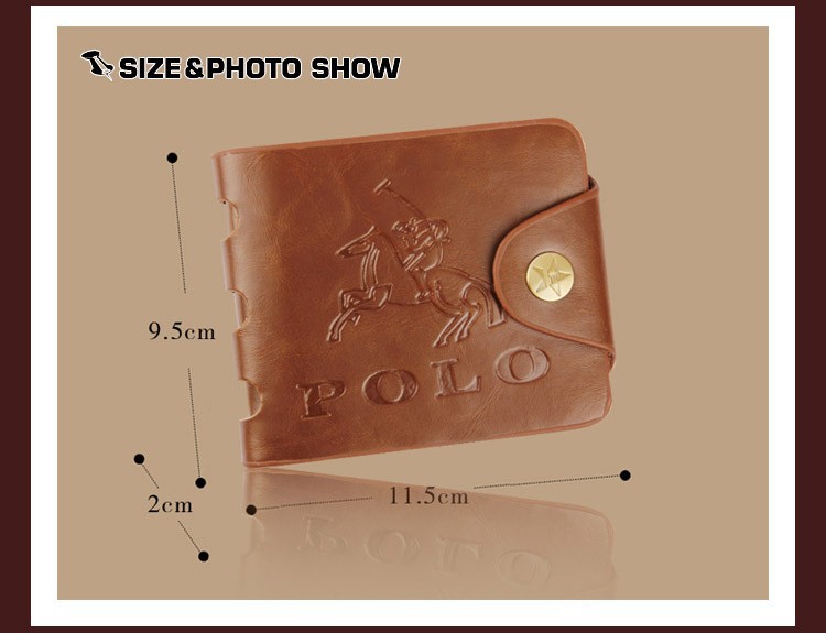 Heiß verkauf! Crazy Horse Haut Herren Brieftaschen Polo Brieftasche Für Herren Designer Marke Geldbörse