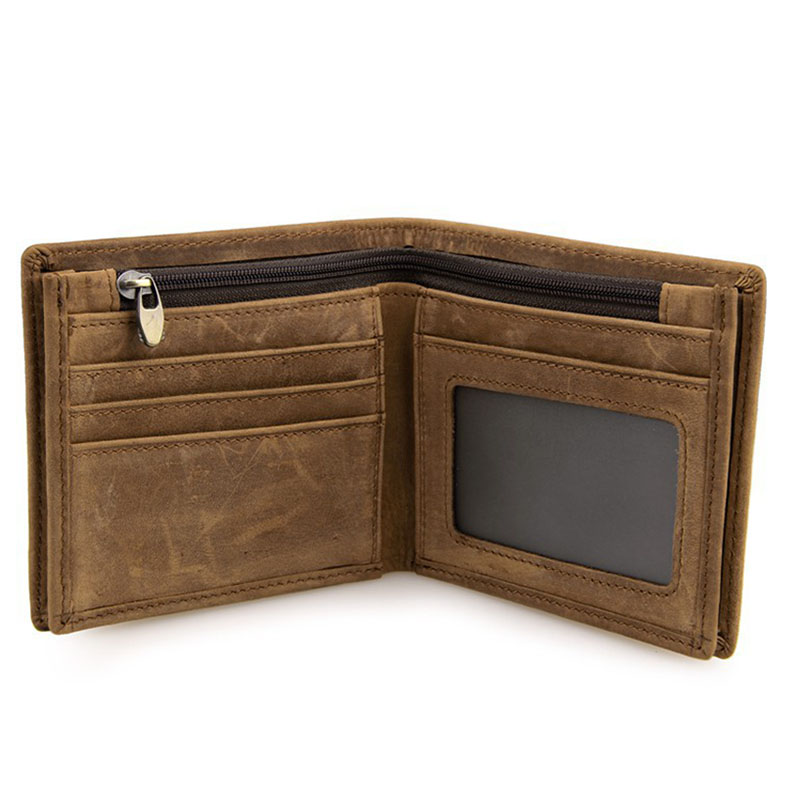 100% echtem Leder Brieftasche Herren Geldbörsen crazy horse Brieftaschen Jahrgang spitze Leder Brieftasche