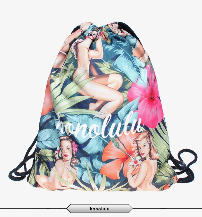 neue Mode escolar Reise Rucksack 3D Print Softback Mann Damen Mochila Feminina harajuku Kordelzug