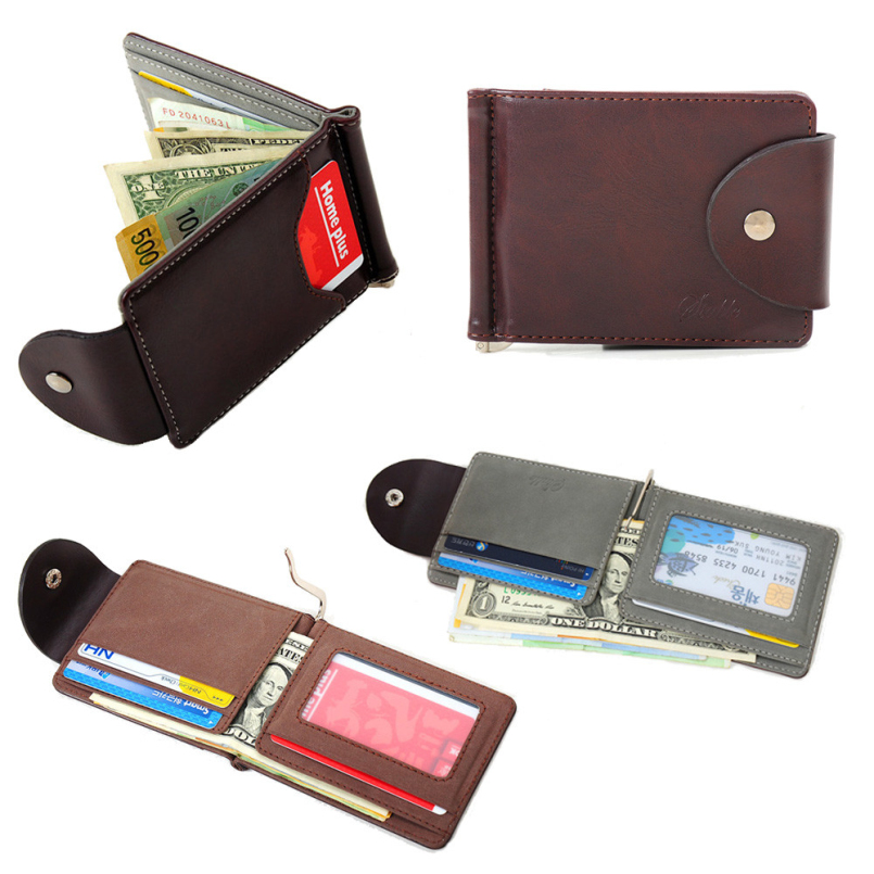 Ausgezeichnete Qualität Neue Herren Geld Clip Leder Brieftasche Clamp Für Geld Mit Karte Halten Luxus