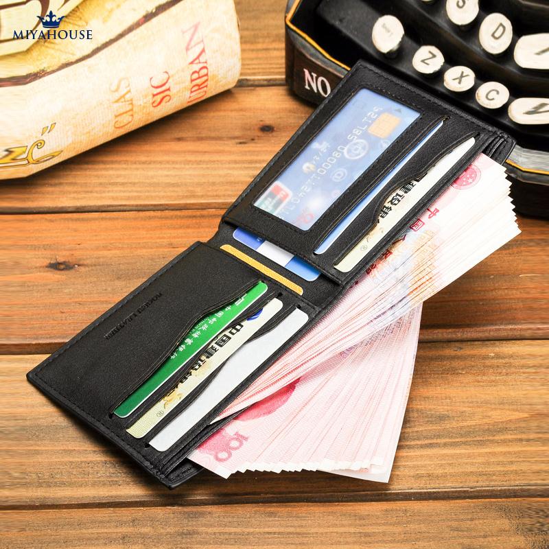 Einfachen Stil Beiläufige Herren Geldbörsen Kurz Design Kartenhalter Männlichen Geldbörse