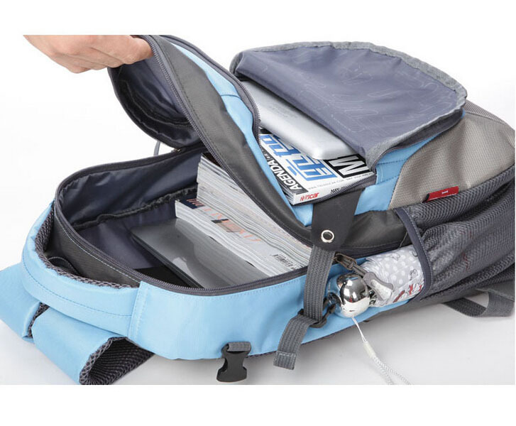 Herren Outdoor Wandern Rucksack Unisex Harz Mesh Softback Sport Doppelt Schulter ReiseRucksack Fahrrad Schule Rucksack