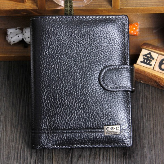 Freies Verschiffen! neue Hohe Qualität Herren Brieftasche Aus Echtem Leder Mode Design Großraum