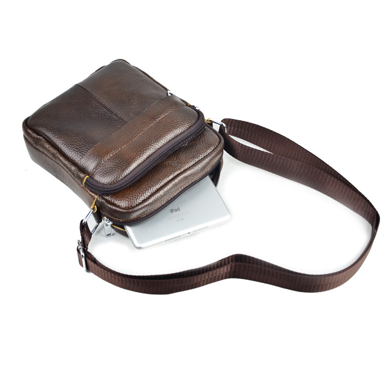 News Echtes RindsLeder Marke Schultertasche Handtaschen Vintage Herren Messenger Bags Kleine Herren