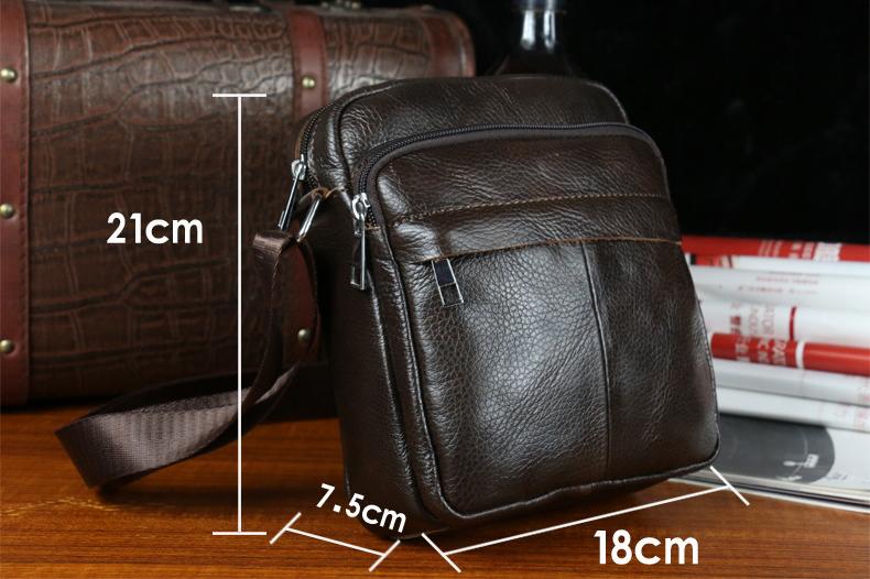 News Echtes RindsLeder Marke Schultertasche Handtaschen Vintage Herren Messenger Bags Kleine Herren