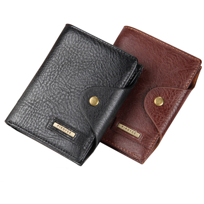 Herren Brieftaschen Leder Qualitätsgarantie Leder Geldbörse mit münzfach schwarz brwon Brieftasche