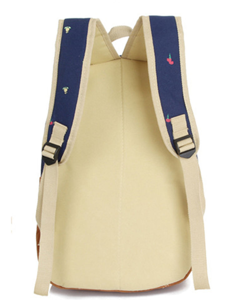 Niedlich Koreanischen Stil Doppelt Schulter Buch Taschen Mode Mädchen Damen Leinwand Punkte Schultasche