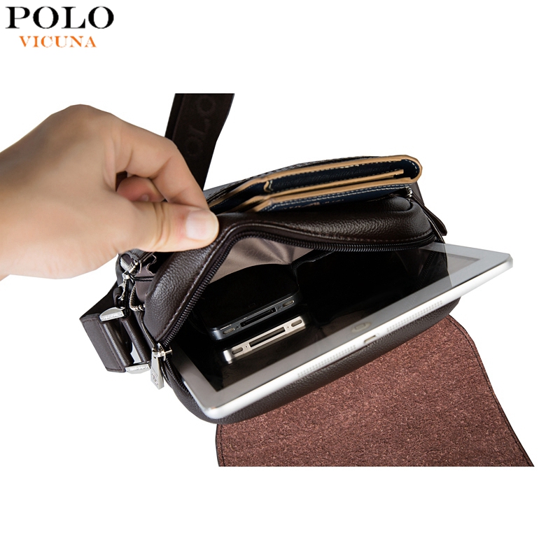 Polo neue Ankunft Fashion Business Leder Herren Messenger Bags Werbe Kleine Crossbody Schulter Tasche Casual