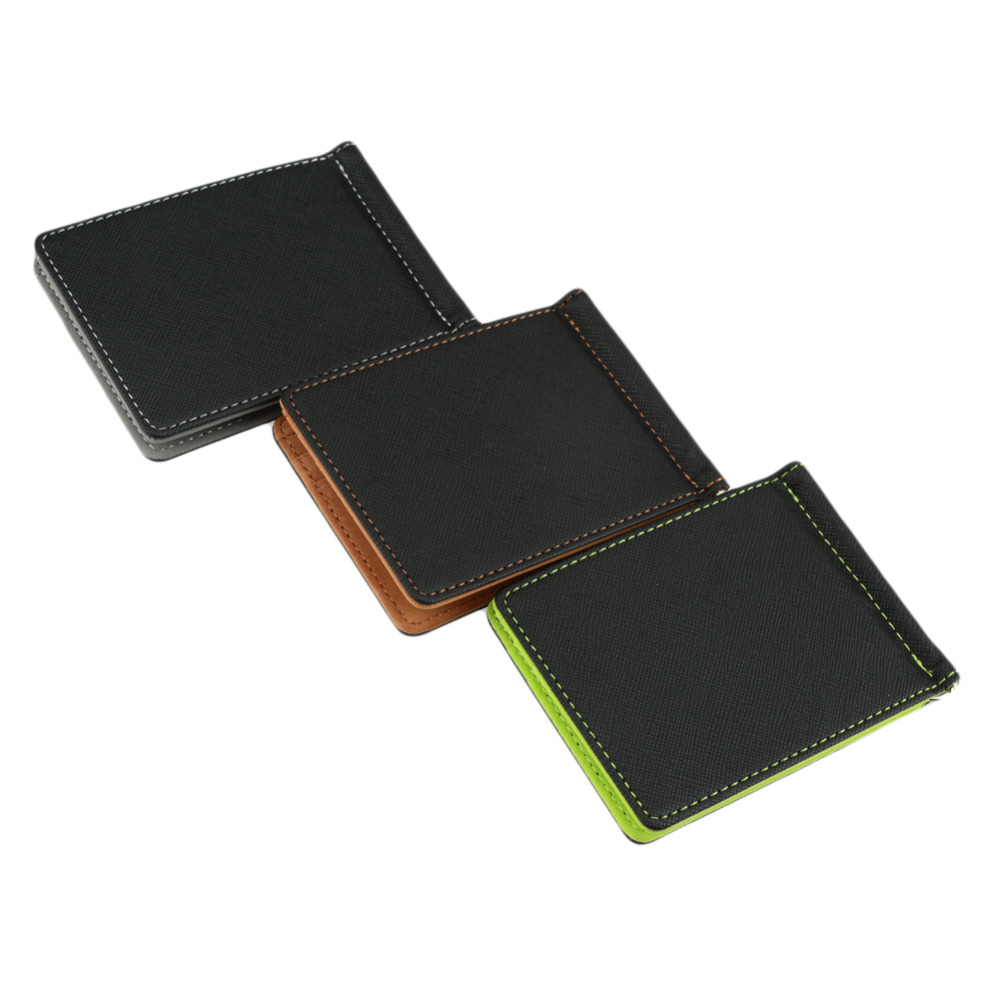 Marke Neue Herren Brieftasche Kurze Haut Brieftaschen Geldbörsen  Mode KunstLeder Geld Clips Sollid Dünne