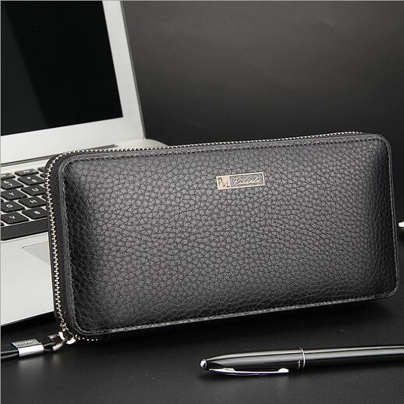 Baellerry Marke Business Herren Lange Brieftaschen Aus Echtem Leder Reißverschluss Große Kapazität