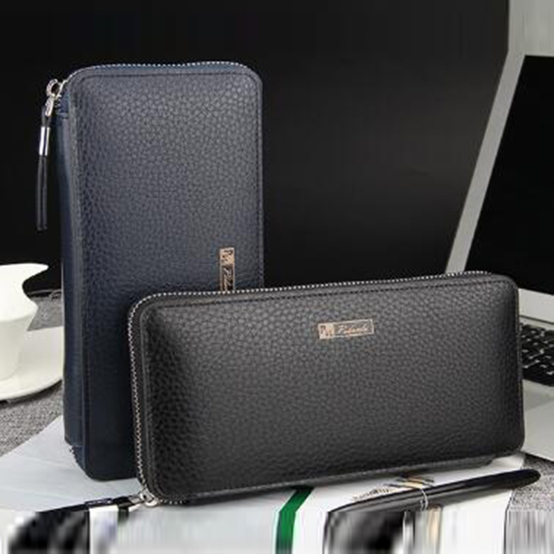 Baellerry Marke Business Herren Lange Brieftaschen Aus Echtem Leder Reißverschluss Große Kapazität