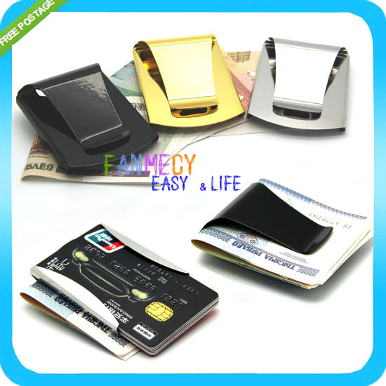 Edelstahl 3 Farbe Dünne Schlanke Geld Clip Clamp Doppelseitige Kreditkarteninhaber Flaschenöffner