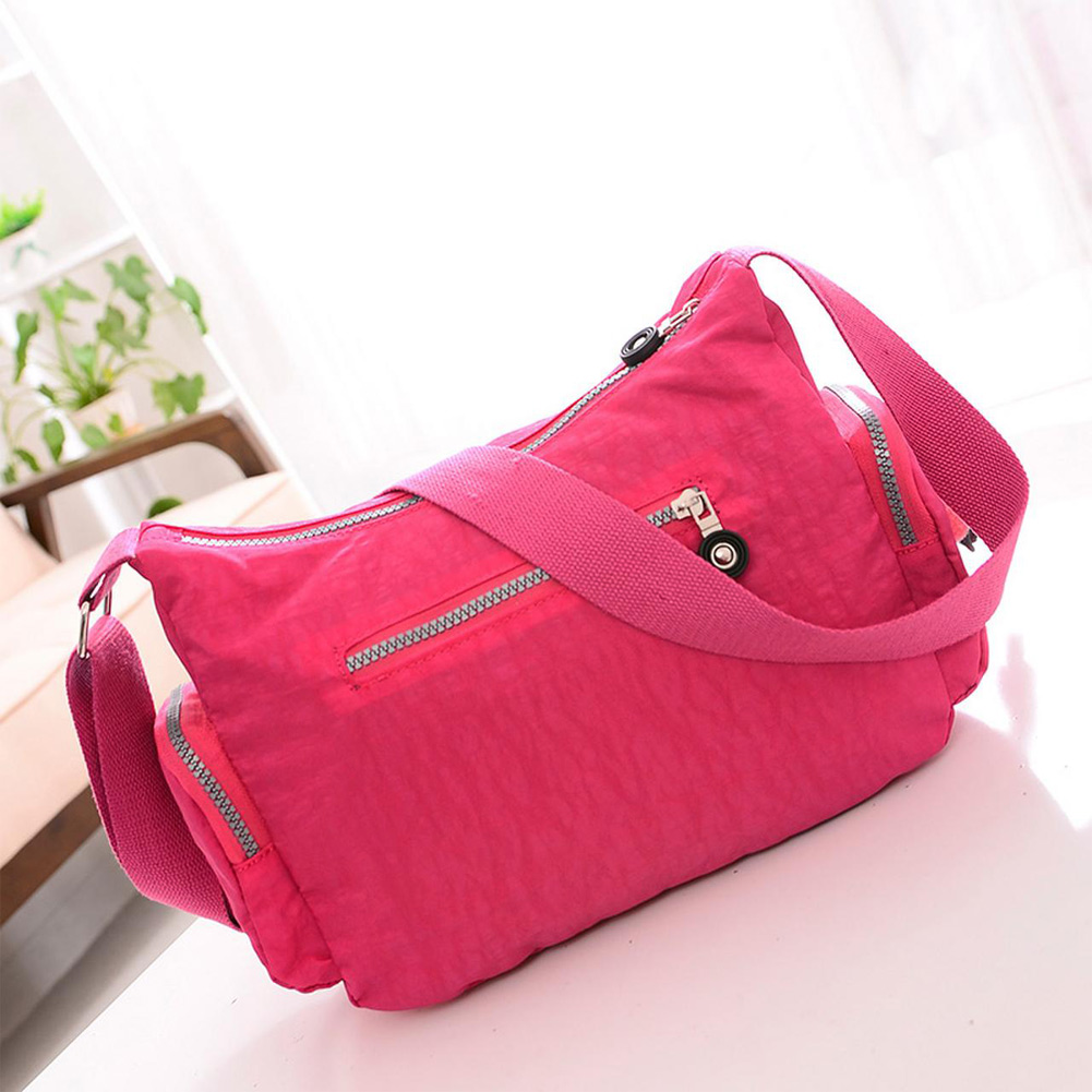 Damen Messenger Bags Crossbody Tasche Nylon Wasserdichte Umhängetasche Mehrere ReißverschlussTaschen