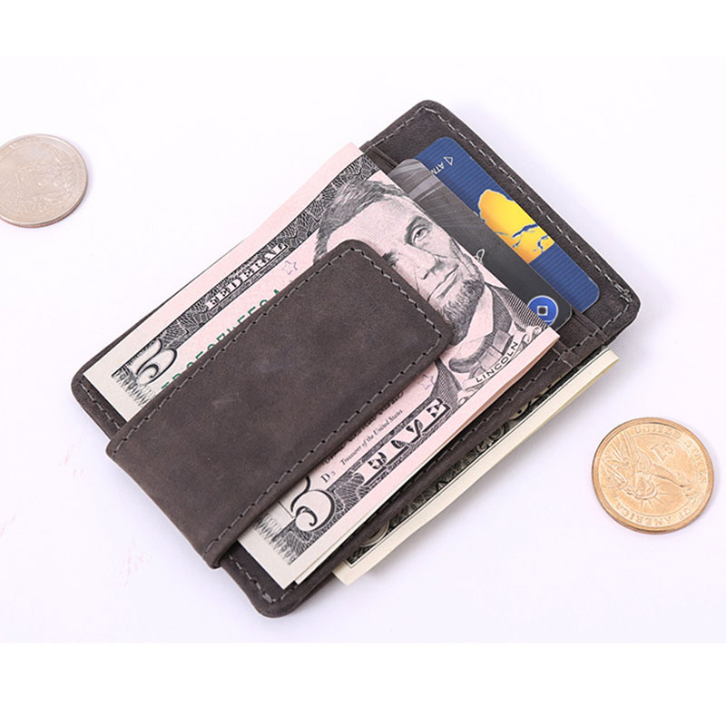 Top Qualität Herren Brieftaschen Geldscheinklammer carteira Vintage Stil Leder Geld inhaber männliche