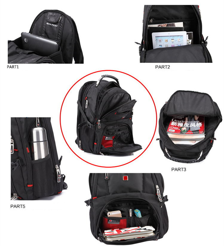 neue Schweizer Herren Damen Laptop Rucksack Mochila Masculina 15 Zoll Rucksäcke Gepäck Reisetasche