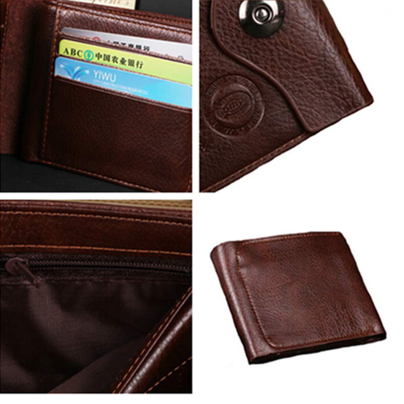 Herren Faux Leder Bifold Brieftasche Braun Gutschrift Identifikation karten halter Schlanke Neue Design Geldbörse