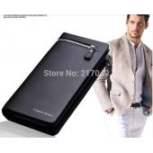 Freies Verschiffen Mode Design Leder Herren Brieftasche Business Stil Marke Herren lange Brieftasche