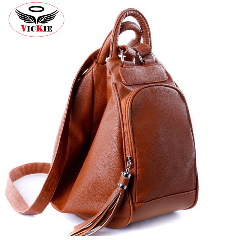 Mode Quaste Damen Leder Rucksäcke Beiläufige Dame Rucksack Reisetasche Campus Damen Schule Schulter Taschen