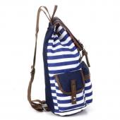 Günstige Produkte Damen Mädchen gestreiften Leinwand Rucksack Freizeit Schule Rucksäcke