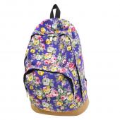 Retro Damen Leinwand ReiseRucksack Hobo Schultasche Satchel Rucksack floral bedruckte Rucksäcke