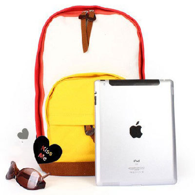 Neue angekommene beiläufige Damen bunte leinwand Plaid Rucksäcke damekursteilnehmer Schultaschen reise