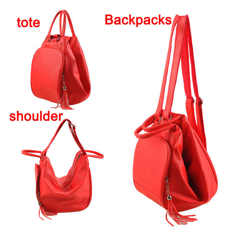 Damen Tasche sommer neue orange Leder Rucksäcke Umhängetasche casual Schultertasche multifunktions Damen