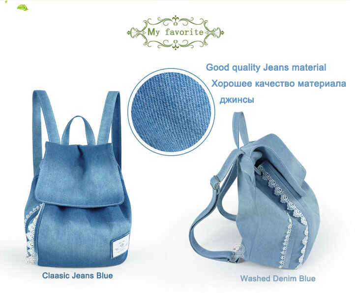 Damen Rucksäcke weibliche jeans spitze schulter retro sport Tasche denim satchel Damen Tasche Leinwand