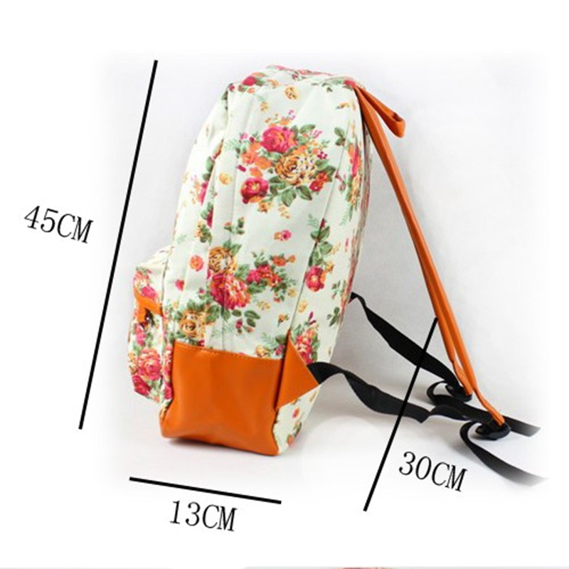 mädchen Blume Rucksack Schule Buch Schultertasche Reisetasche Damen Leinwand Rucksack