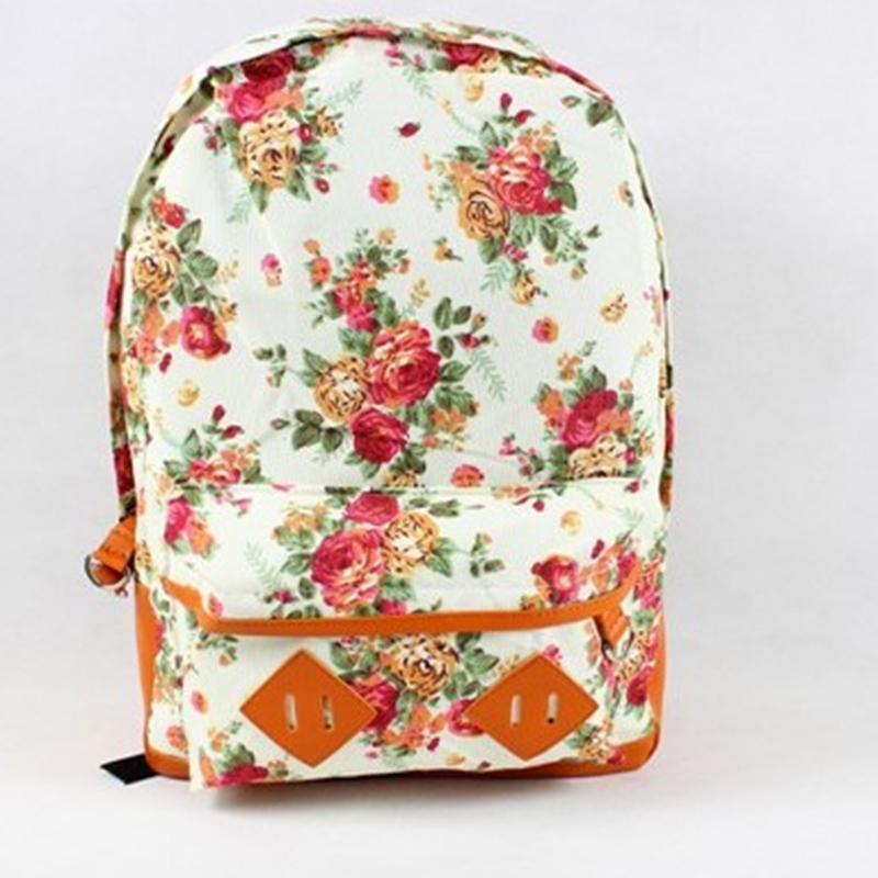 mädchen Blume Rucksack Schule Buch Schultertasche Reisetasche Damen Leinwand Rucksack