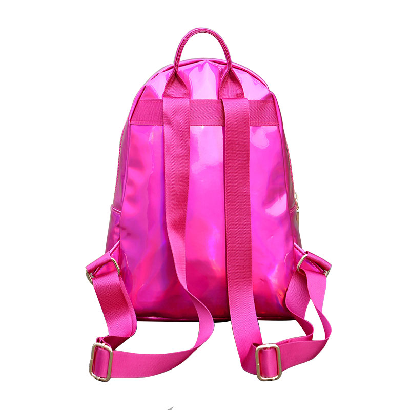 Mochila Masculina Rucksack Damen Silber Hologramm Laser Rucksack Herren Tasche Leder Holographische Multicolor