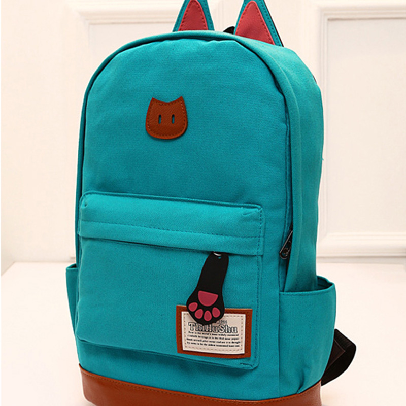 mode neue förderung leinwand katzenohren Herren und Damen Rucksack koreanische version Umhängetasche Rucksäcke