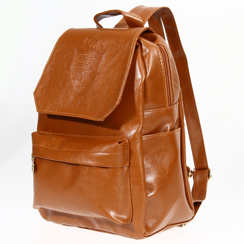 College Style Pu Leder Rucksack 4 Farben Reisetasche öl Leder Mode Rucksäcke für Damen