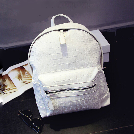 mode Damen Leder Rucksäcke Alligator Krokodil Schultaschen Für Jugendliche Mädchen Weibliche Wandern