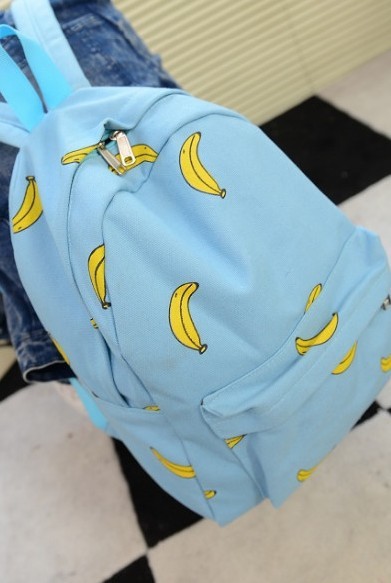 Nettes Mädchen Banana Muster Druck Damen Rucksäcke Reisen Outdoor Praktische Schultaschen Einzigartige Mode