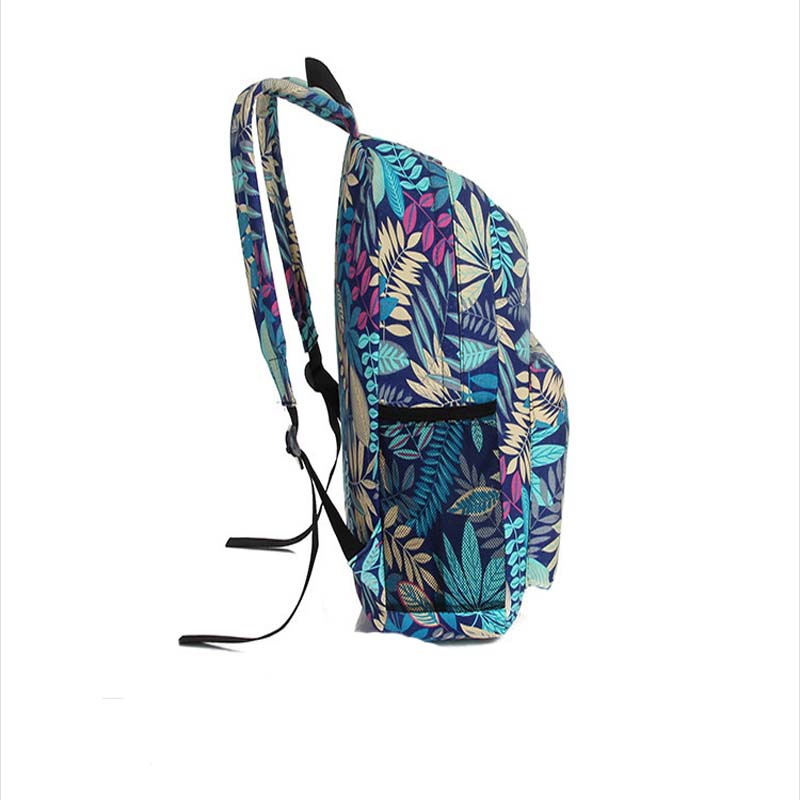 Damen Rucksäcke druck verlässt Rucksack mochila Rucksack fashion leinwand Taschen retro casual Schultasche