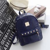 hohe Pu Leder Damen Rucksack mit Stricken Japan Koreanischen Stil Rucksack Teenager Mädchen Hand made Taschen