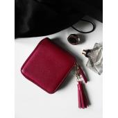 Top qualität Platz Damen Geldbörsen halter Brieftasche Leder weiblichen Geld designer quaste Geldbörsen