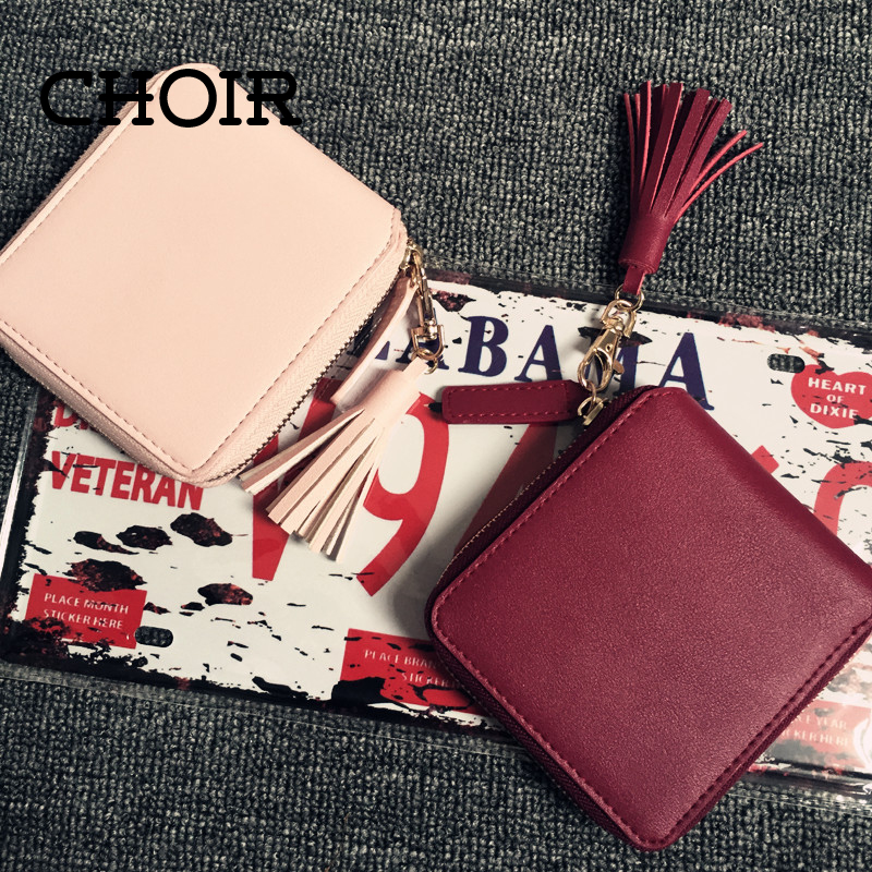 Top qualität Platz Damen Geldbörsen halter Brieftasche Leder weiblichen Geld designer quaste Geldbörsen