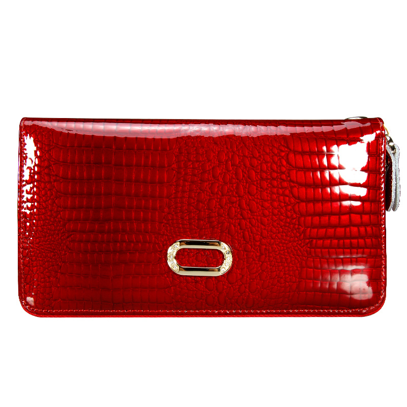 Echtes Leder Brieftasche RindsLeder Damen Brieftaschen Kupplung Langen Design Geldbörse Taschen Handtasche Mode